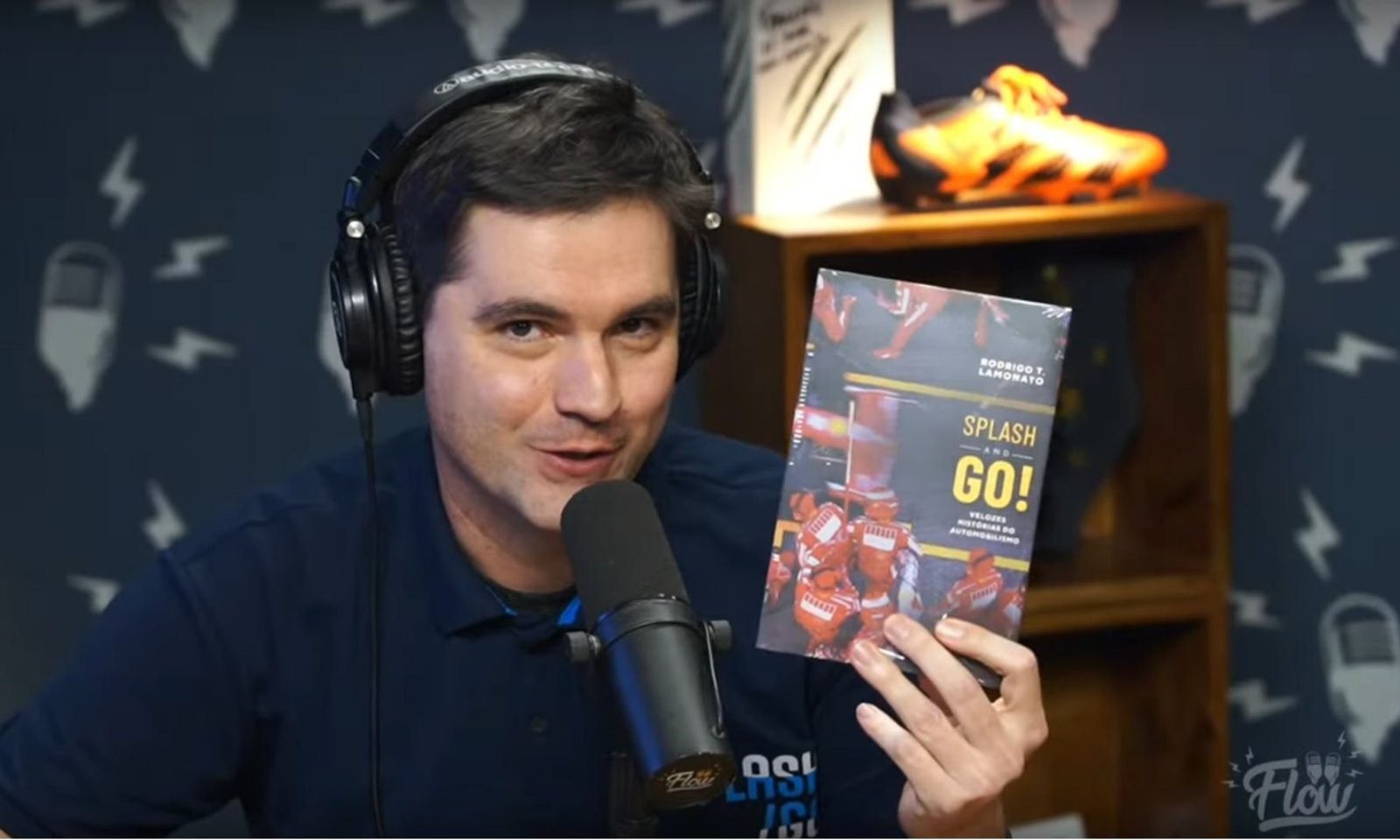 Rodrigo Lamonato no Podcast Flow. Crédito: Divulgação.